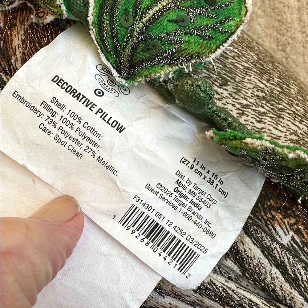 John Derian for Target Beaded Grouse Pillow 2025 Fall
